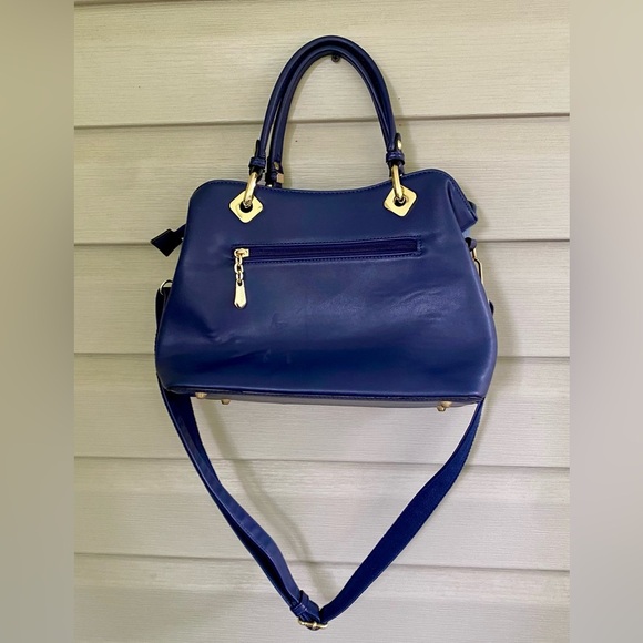 POMELO BEST Neapolitan handbag PU leather shoulder bag crossbody blue purse EUC - Picture 4 of 16